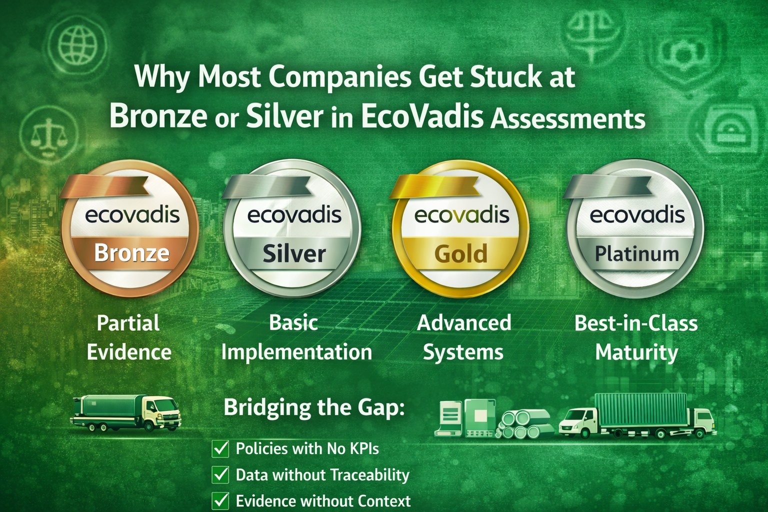 Why Most Companies Get Stuck at Bronze or Silver in EcoVadis Assessments