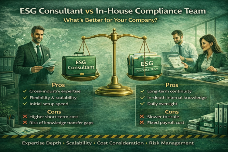 ESG Consultant vs In-House Compliance Team – What’s Better for Your Company?